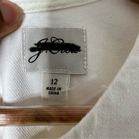 J. Crew Denim shift dress in white size 12 - Picture 9 of 12